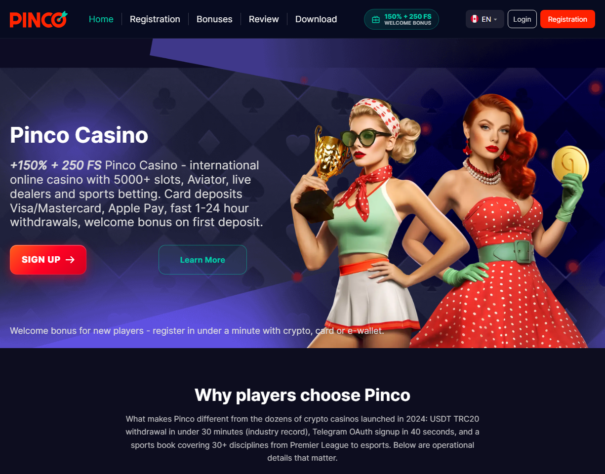 Pinco Deck responsive Pinco product interface for overview